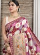 Geometric Pattern Designer Saree For Wedding
